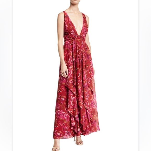 Fame and Partners The Lana Floral Light Georgette Dress - Picture 1 of 8